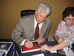 signing photo