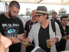 signing photo