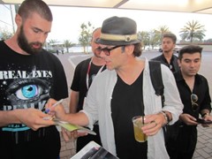 signing photo