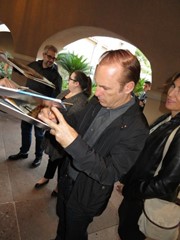 signing photo