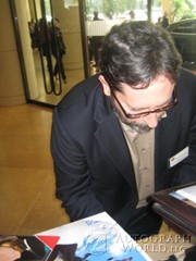signing photo