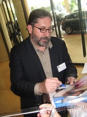 signing photo