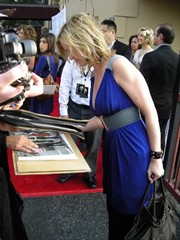 signing photo