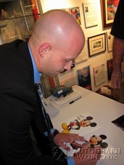 signing photo