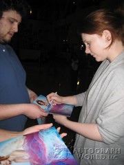 signing photo