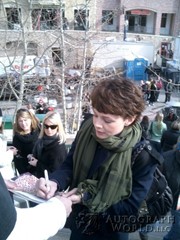 signing photo