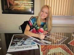 signing photo