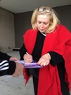 Cathy Moriarty signing proof
