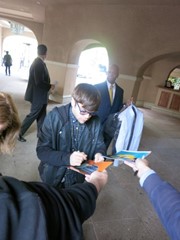 signing photo