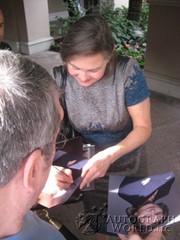 signing photo