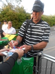 signing photo