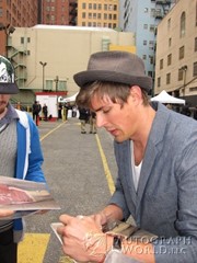 signing photo