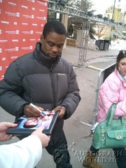 signing photo