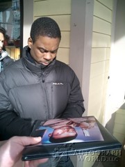 signing photo