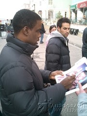signing photo
