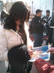 signing photo