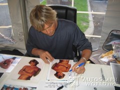 signing photo