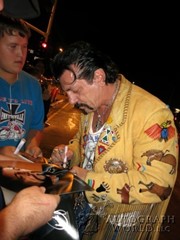 signing photo