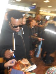 signing photo