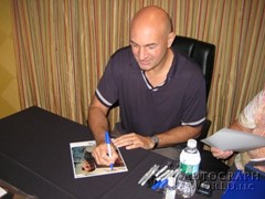 signing photo