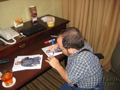 signing photo