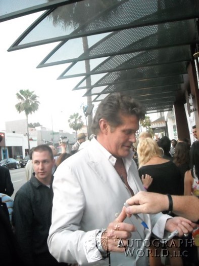 David Hasselhoff autograph