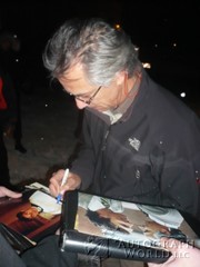 signing photo