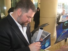 signing photo