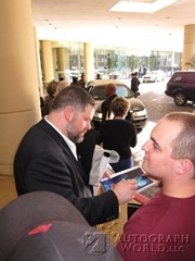 signing photo