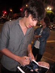 signing photo