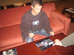 signing photo
