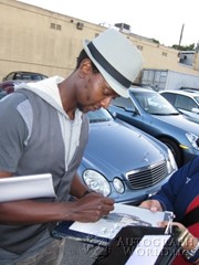 signing photo