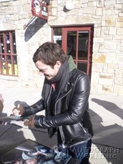 signing photo