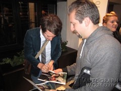signing photo