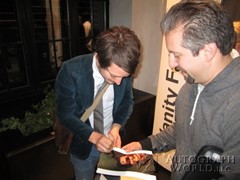 signing photo