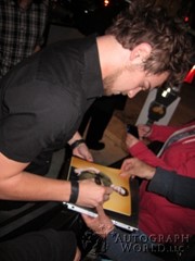 signing photo