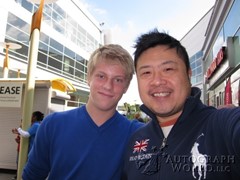 signing photo
