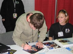 signing photo