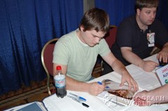 signing photo