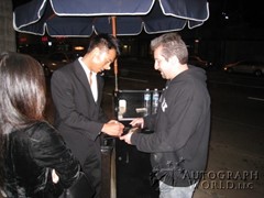 signing photo