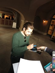 signing photo