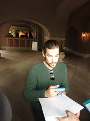 signing photo