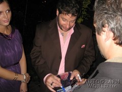 signing photo