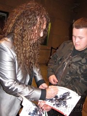 signing photo