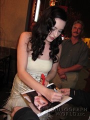 signing photo