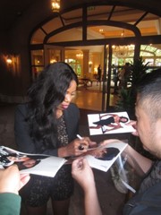 signing photo