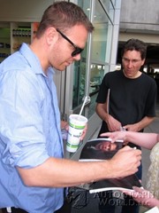 signing photo