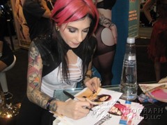 signing photo