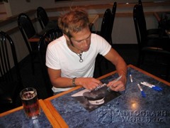 signing photo