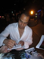 signing photo